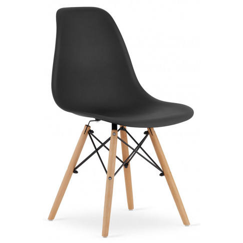 Czarne krzesło do jadalni w stylu nowoczesnym - Naxin 4X