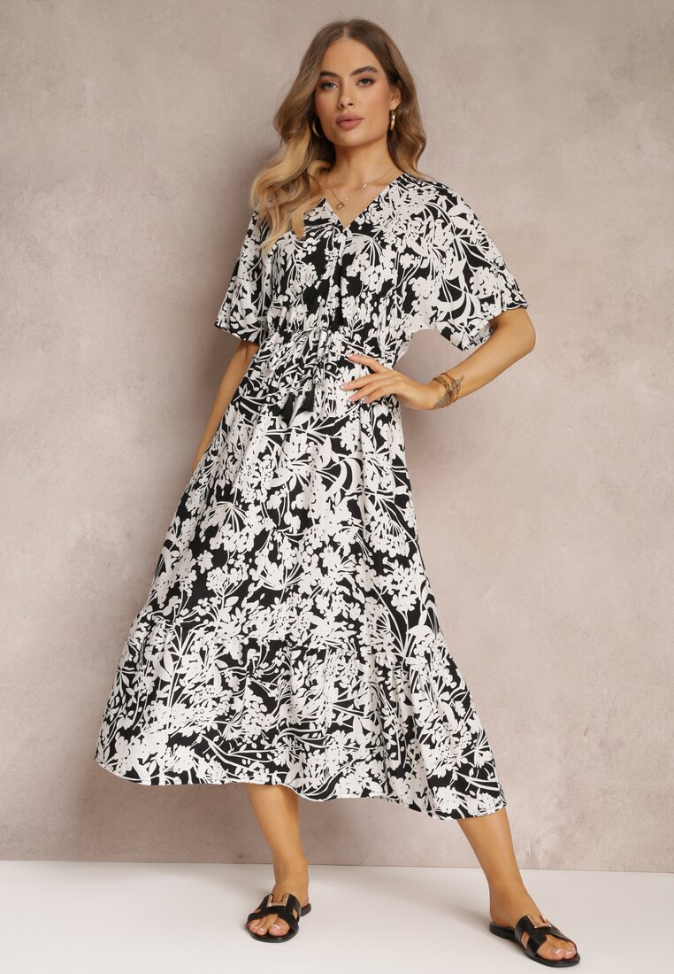 Czarno-Biała Sukienka Humina