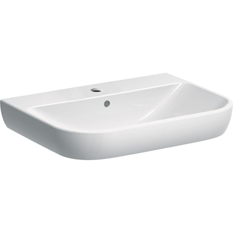 Umywalka Smyle, B60 cm, H16.5 cm, T48 cm, z przelewem, z otworem na baterię