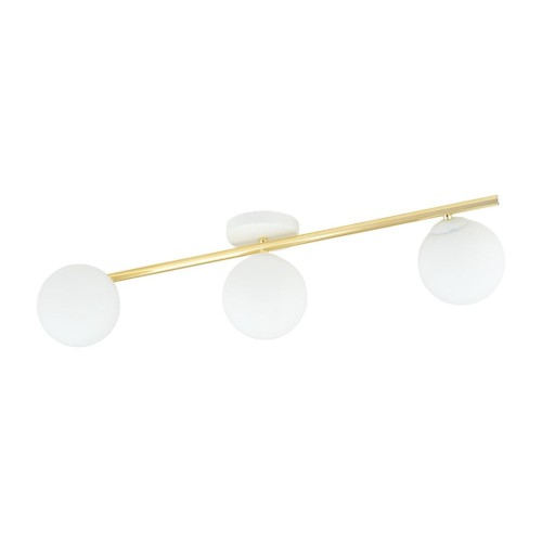 Splendi lampa sufitowa 3-punktowa biała/złota/opal 1249/3