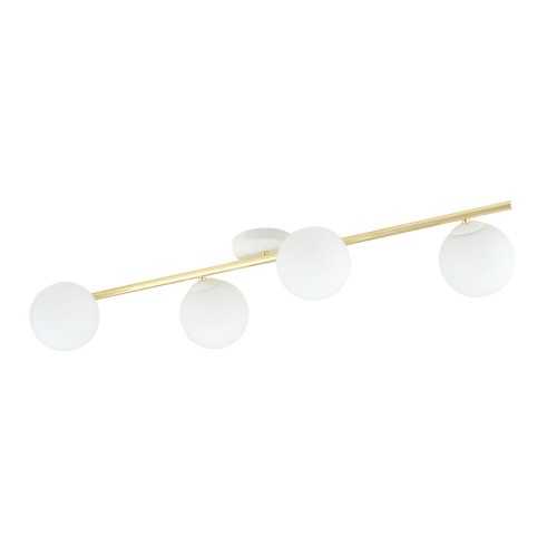 Splendi lampa sufitowa 4-punktowa biała/złota/opal 1249/4
