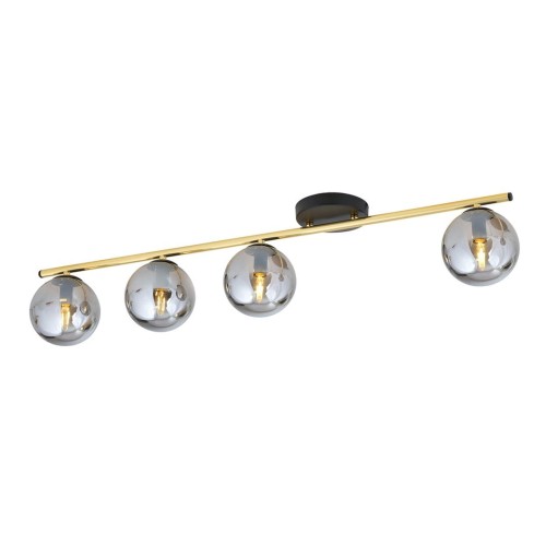 Monza lampa sufitowa 4-punktowa czarna/złota/grafitowa 1250/4