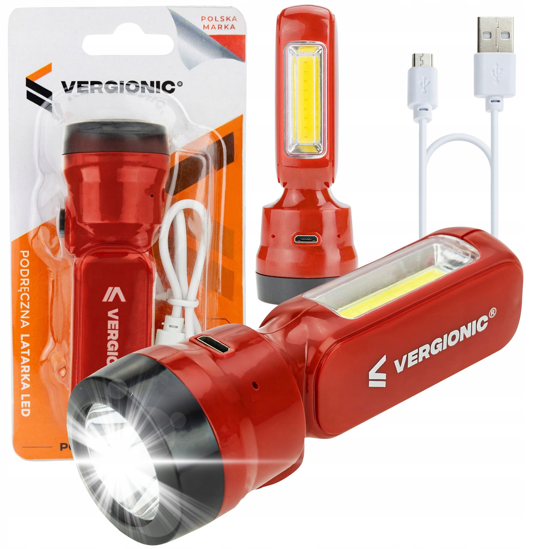 Bardzo Mocna Latarka Led latarki ładowana Usb mini