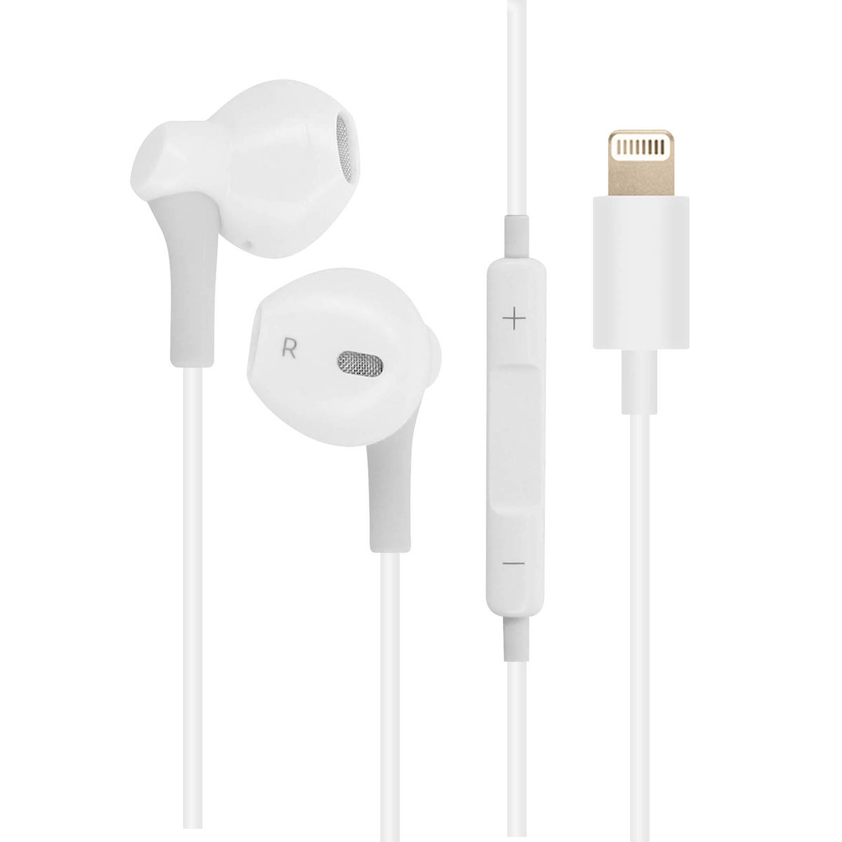 Słuchawki Bluetooth Ze Złączem Lightning In-Line Mic-Moxie, Białe