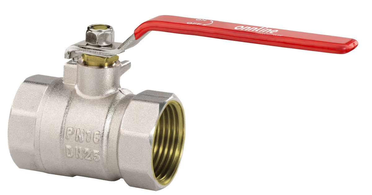 Zawór kulowy niklowany standard z dławikiem, PN16, 2