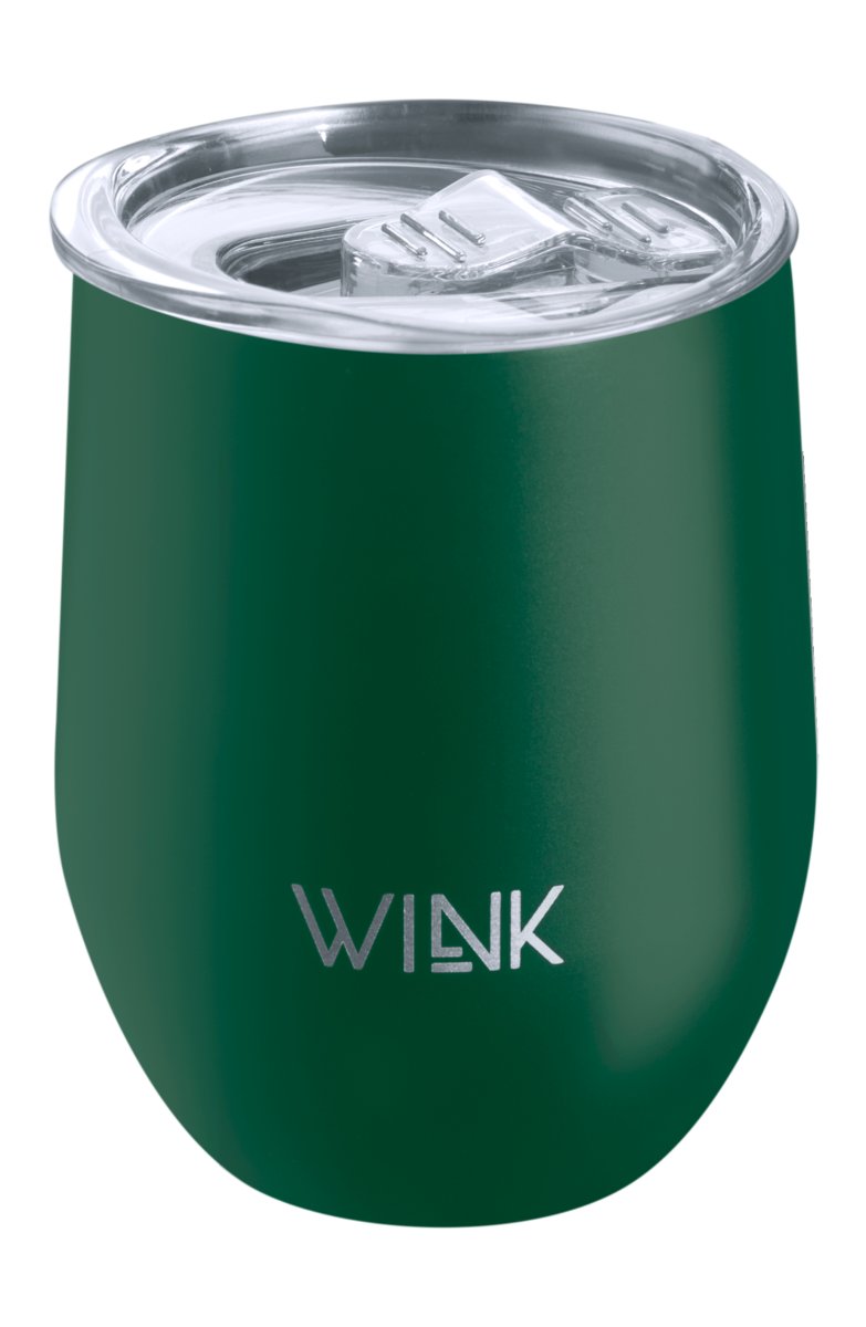 WINK Bottle, Kubek termiczny TUMBLER DARK GREEN, bez BPA, 350 ml