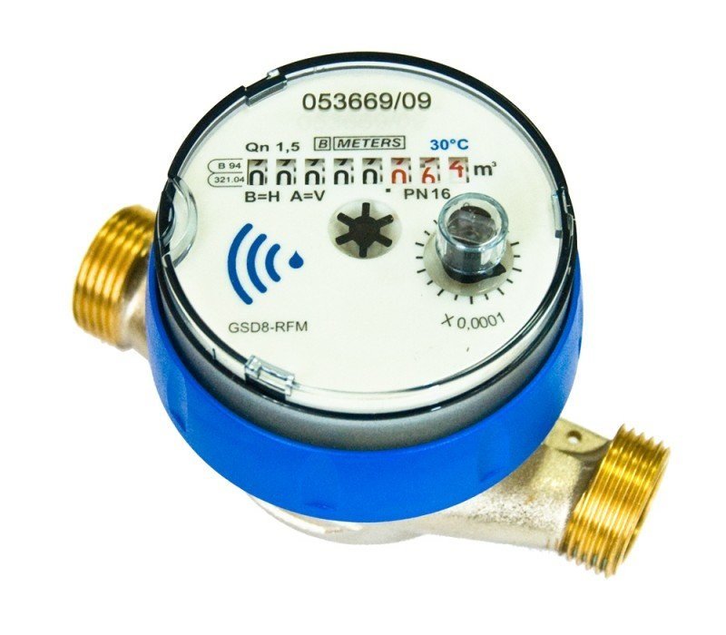 Wodomierz GSD8-RFM zimna woda,Q3=1.6, DN15 R100/50, przystosowany do montażu modułu radiowego, 