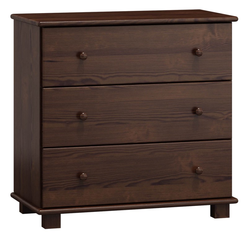 Komoda sosnowa drewniana 3s g42 orzech