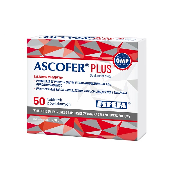 Espefa Chemiczno Farmaceutyczna Spółdzielnia Prac Ascofer Plus 50 tabletek 3689361