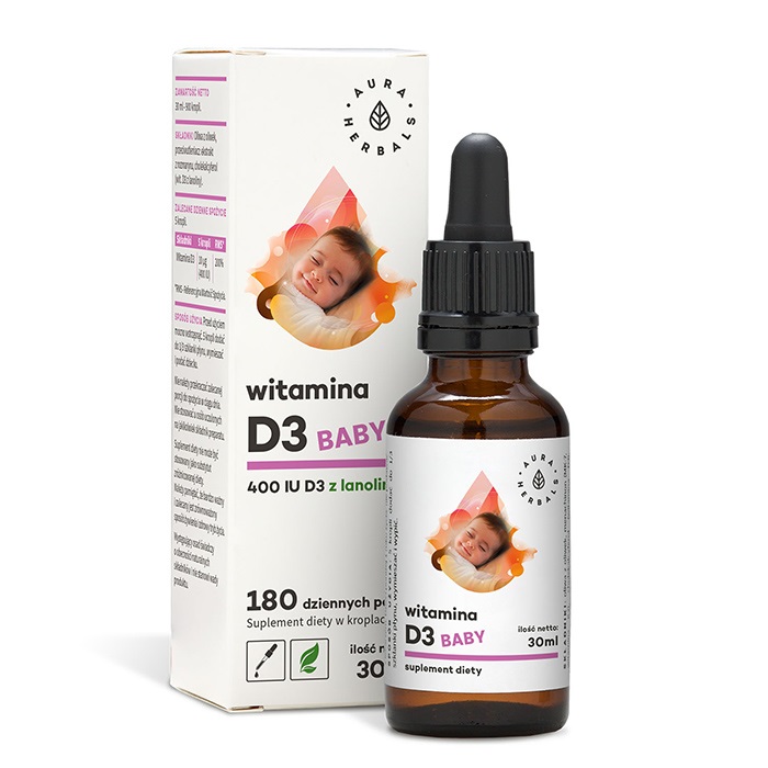 AURA HERBALS Aura Globe Trade Witamina D3 BABY 30ml - suplement diety
