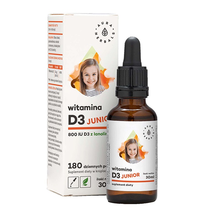 AURA HERBALS Aura Globe Trade Witamina D3 JUNIOR 30ml - suplement diety