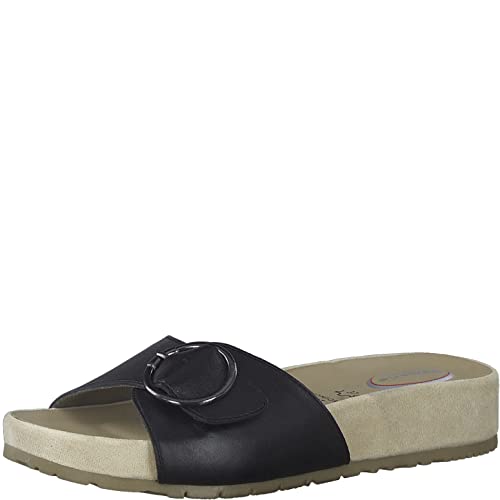 Tamaris Comfort Klapki damskie 8-8-87100-20-22, czarne nappa, 41 EU, Czarna papka, 41 EU Weit
