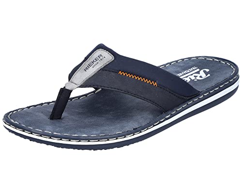 Rieker Męskie klapki 21097, niebieskie, 44 EU, niebieski, 44 EU