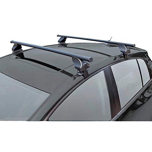 Twinny Load K02842051 zestaw bagażników dachowych Twinny stal S51 pasuje do Audi/BMW/Fiat/Ford/Seat/Skoda/VW/Volvo (pojazdy z otwartym relingiem dachowym)