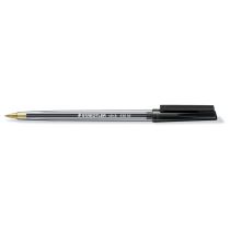 Staedtler Długopis trójkątny ze skuwką z klipsem, F, czarny