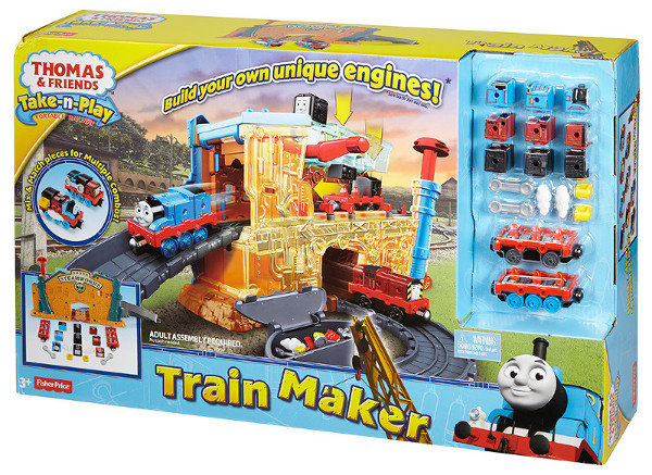 Mattel Tomek i Przyjaciele Take-n-Play Fabryka lokomotywek *