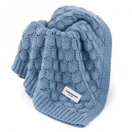 Kocyk COLORSTORIES, niebieski, 75x90 cm