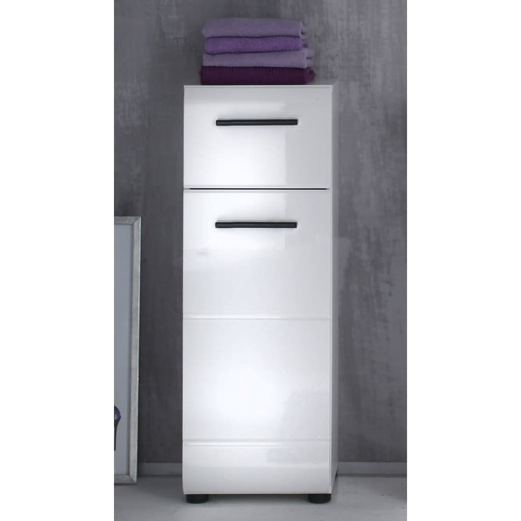 Trendteam SN80201 szafka łazienkowa, biała, wysoki połysk, szer. x wys. x głęb. 30 x 79 x 31 cm 1116-802-01