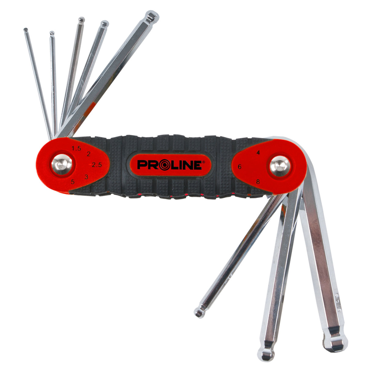 Proline KLUCZE SZEŚCIOKĄTNE Z KULKĄ ILOŚĆ 8 1.5-8mm CrV 48378