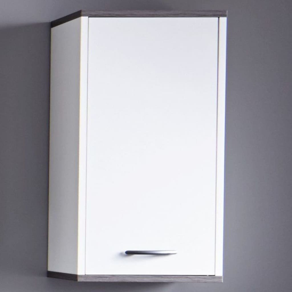 Trendteam caf5 0303 łazienka szafka wisząca Biały z melaminy, dodatki Srebrny dym, szer. x wys. x głęb. 32 x 60 x 21 cm 1623-503-03