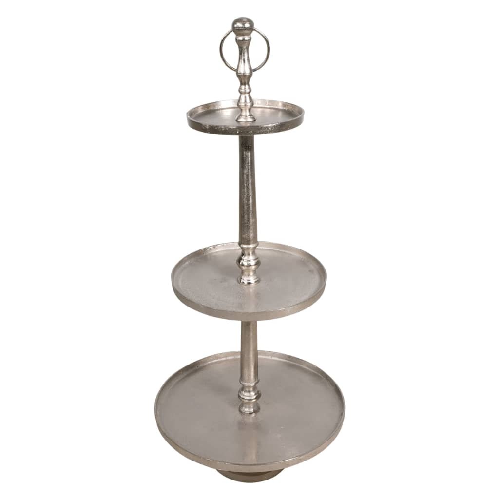Lesli Living 3-poziomowa patera ozdobna Etagere, srebrna Lesli Living