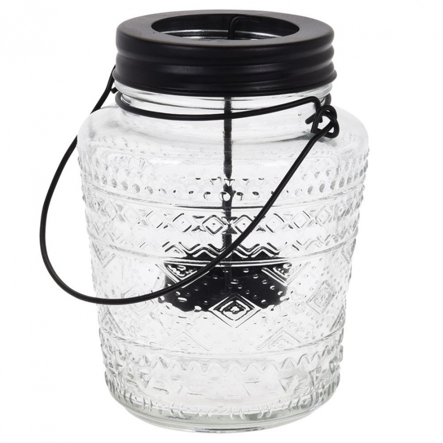 Lampion na świeczkę szklany 13,5 cm kod: O-569662