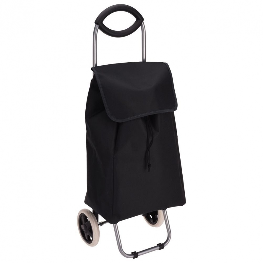 Wózek z torbą na zakupy czarny 30 l kod: O-489157 + Sprawdź na SuperWnetrze.pl