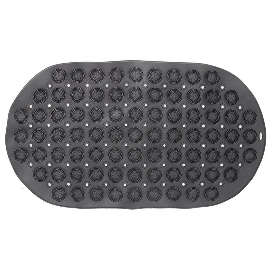 Mata antypoślizgowa pod prysznic szara 68x37 cm kod: O-530309 + Sprawdź na SuperWnetrze.pl