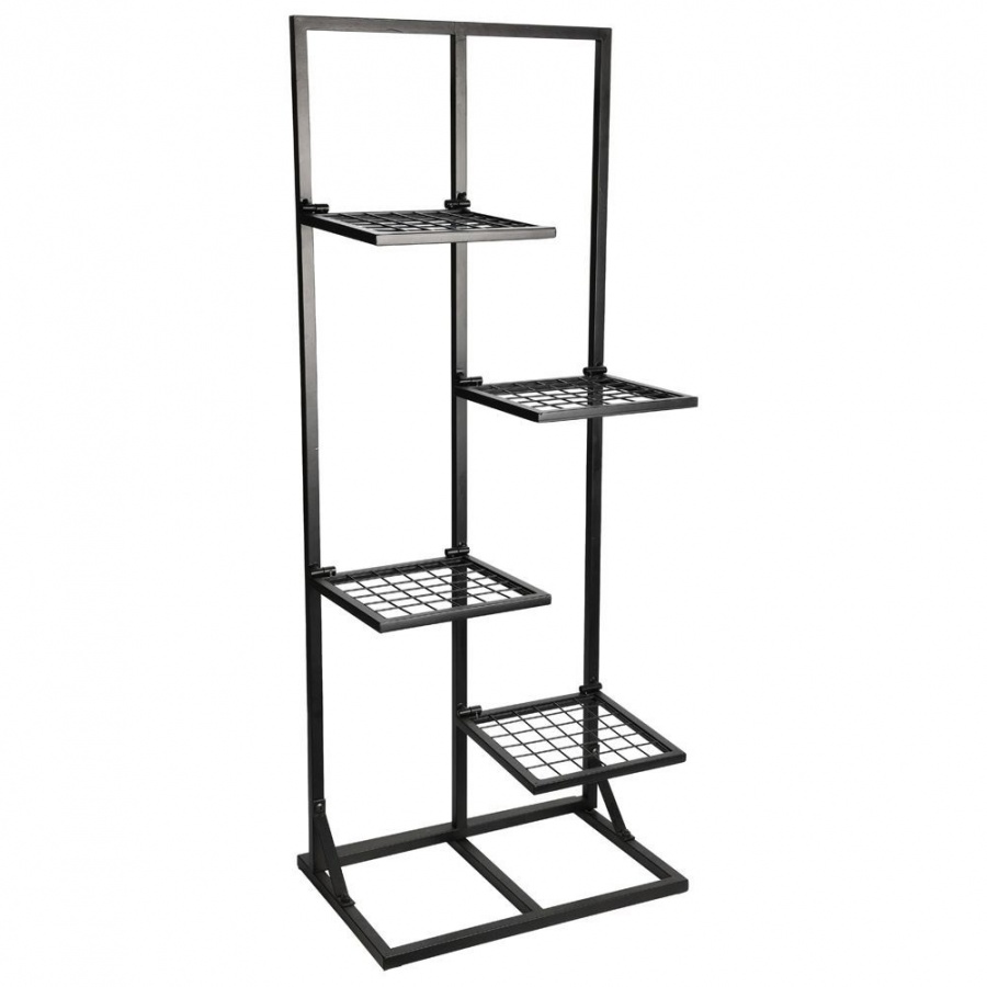 Kwietnik metalowy czarny 4-poziomowy 102 cm kod: O-569621