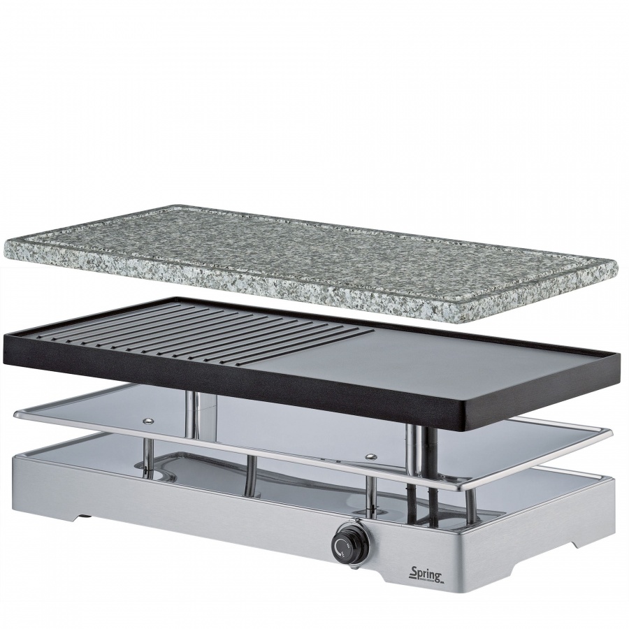 Raclette/grill stołowy, dla 8 os., 2 płyty grzewcze: kamienna/grillowa, 42,5 x 21,5 x 14,5 cm kod: SP-3267320001 + Sprawdź na SuperWnetrze.pl