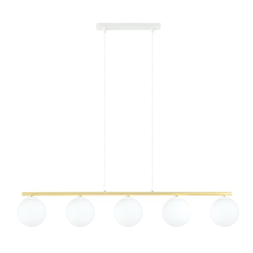 Allora lampa wisząca 5-punktowa biała/złota/opal 1255/5