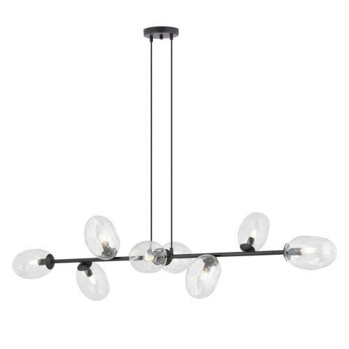 Pandora lampa wisząca 8-punktowa czarna/transparentna 1262/8