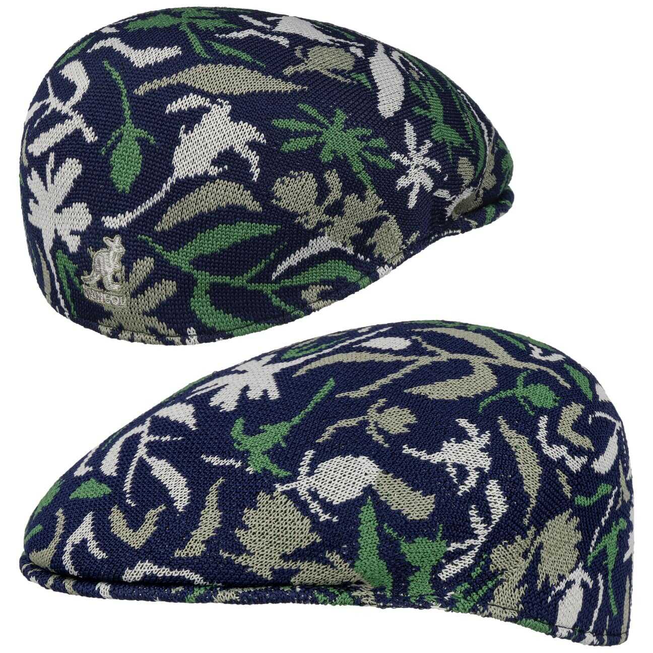 Kaszkiet Street Floral 504 by Kangol, ciemnoniebieski, S (54-55 cm)