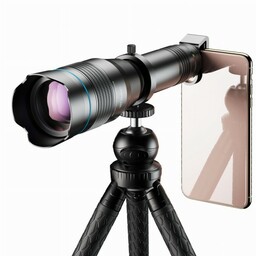 Apexel Obiektyw teleskopowy / mobilny teleobiektyw do smartfona 60X + rozkładany statyw tripod