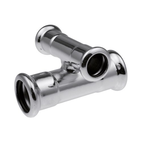 Czwórnik 90 stopni Przelotowy KAN-therm Steel - 22 x 18 x 22 x 18