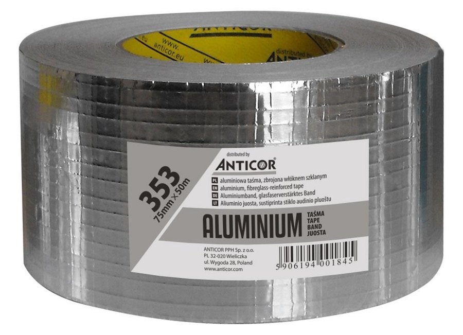 Taśma aluminiowa Aluminio 353, 75 mm x 50 m