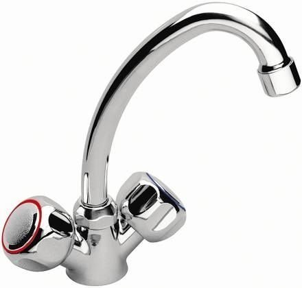 Bateria umywalkowa STANDARD stojąca, chrom