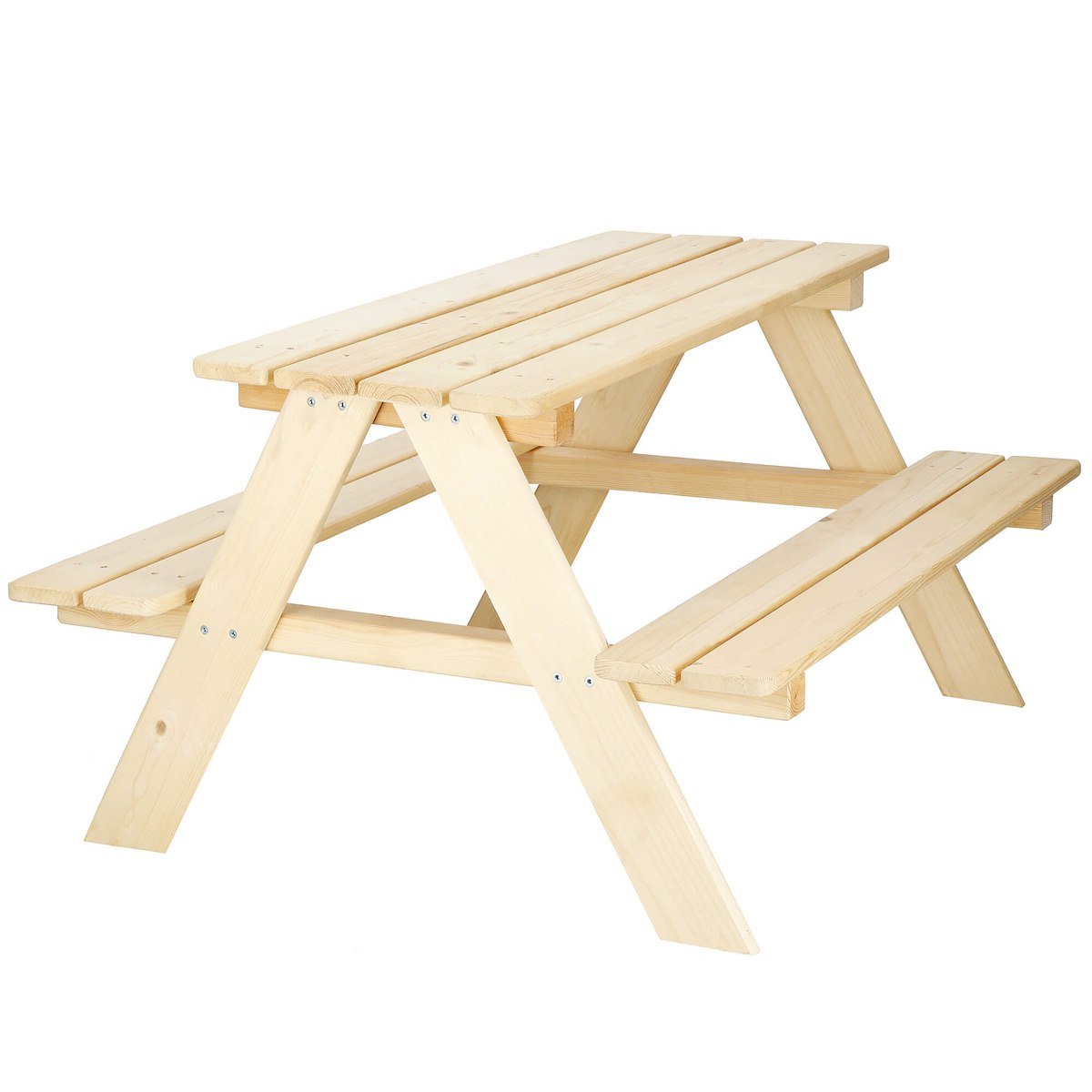 Stół piknikowy dla dzieci drewniany z ławkami 90x79x50 cm