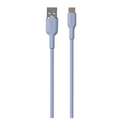 Puro ICON Soft PUUSBCICONLBLUE  USB-A do USB-C - 1,5m - niebieski