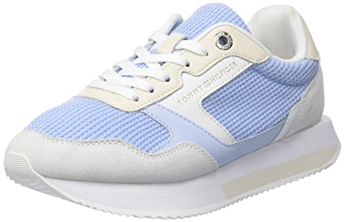 Tommy Hilfiger Damskie tenisówki Essential Mesh Runner Fw0fw07381, Niebieski Breezy Blue, 38 EU