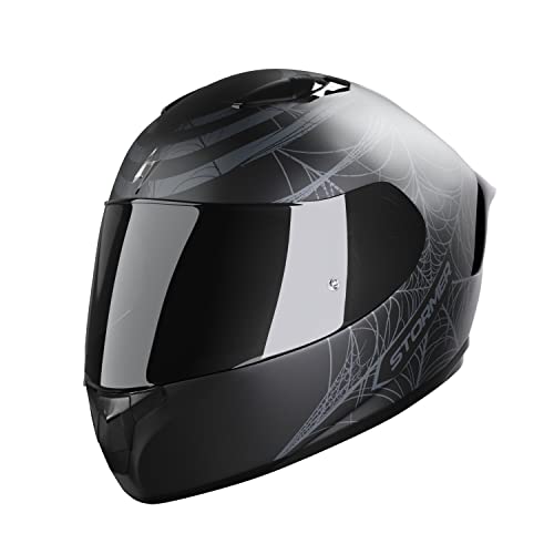 STORMER, Kask full face motocyklowy ZS-601 REDBACK black grey matt, S