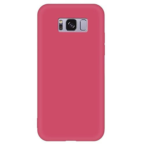Etui na telefon Samsung Galaxy S8 Plus z miękkiego żelu, [pyłoszczelne, lekkie], odporne na uderzenia, ultramiękkie silikonowe etui ochronne, całkowicie pokryte gumą, czerwone głóg