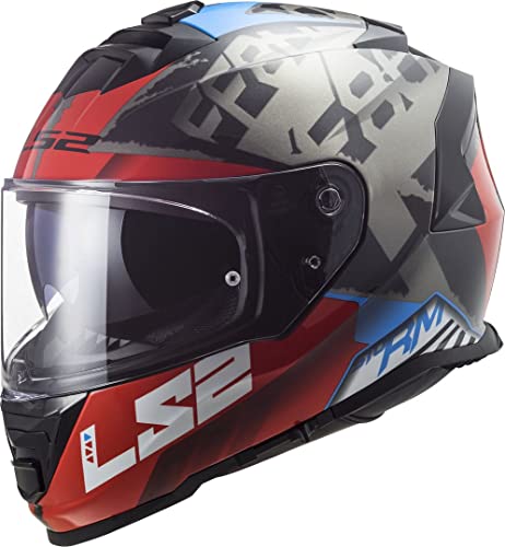 LS2, Kask motocyklowy na całą twarz STORM Sprinter black red titanium, S