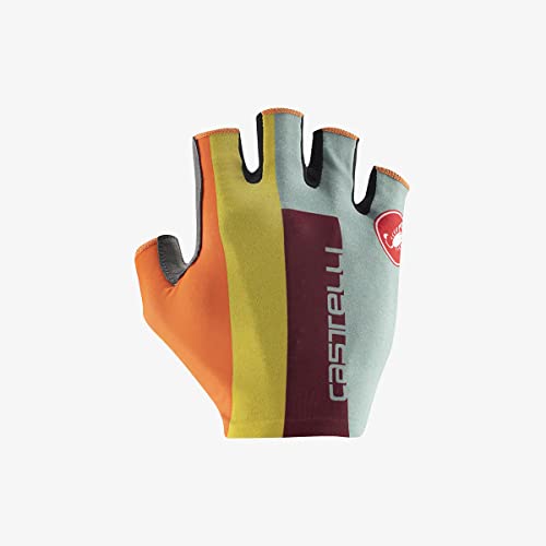 CASTELLI 4522036-346 COMPETIZIONE 2 GLOVE Rękawiczki rowerowe męskie, zielone/ciemnoczerwone/bordowe/marakuja/szkarłatne/lawa XXL