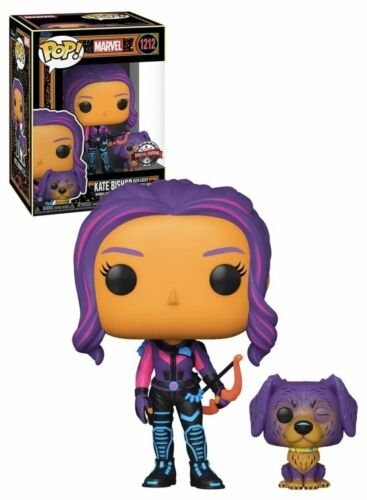 Kate Bishop With Lucky The Pizza Dog - Blacklight -Marvel - Funko Pop #1212
