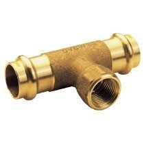 CONEX Trójnik z gwintem wewnętrznym, 28 x 3/4 x 28 brąz B Press Gas