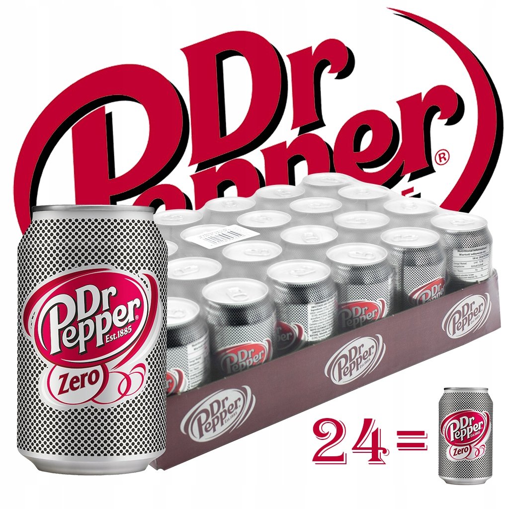 DR PEPPER ZERO 330ml Puszka 24szt