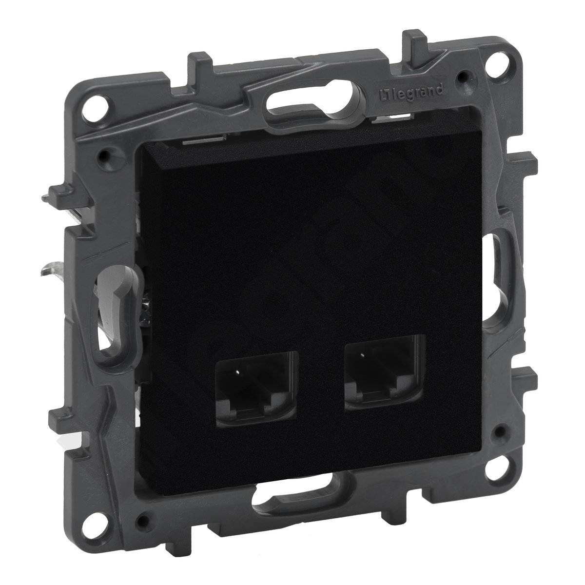 Legrand NILOE STEP GNIAZDO PODWÓJNE 2XRJ45 KAT 5E UTP CZARNE 863560