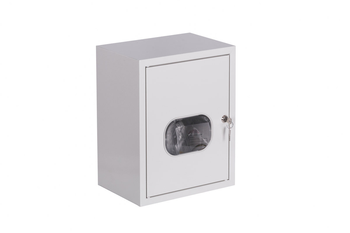 Sabaj System Szafka licznikowa natynkowa 1-licznikowa 1-fazowy 12 modułów IP31 310x295x220 Biała z szybą i zamkiem NRL 1F 12 ZSZ