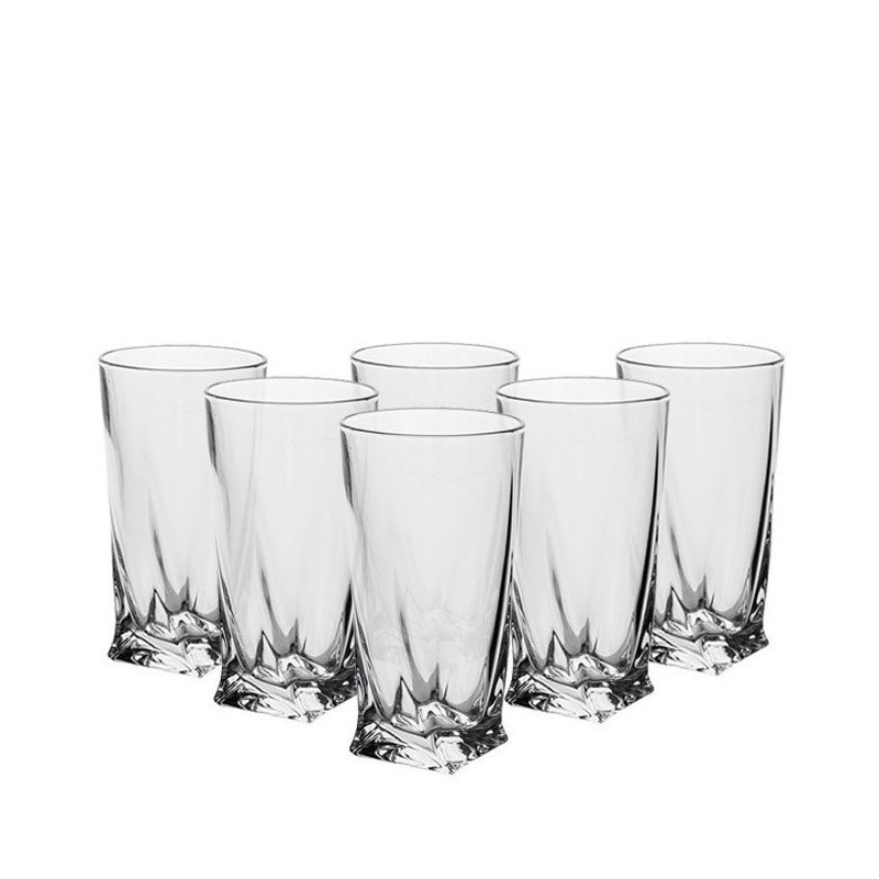 Bohemia Crystalite s.r.o QUADRO SZKLANKA WYSOKA LONG 350 6szt 9K7/2K936/0/99A44/350-669 tumbler